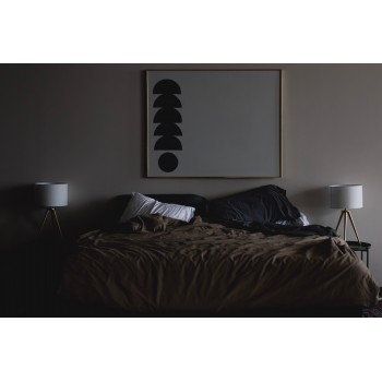 BLACK BED LINEN SET (2 pillowcases, bed sheet, duvet cover)